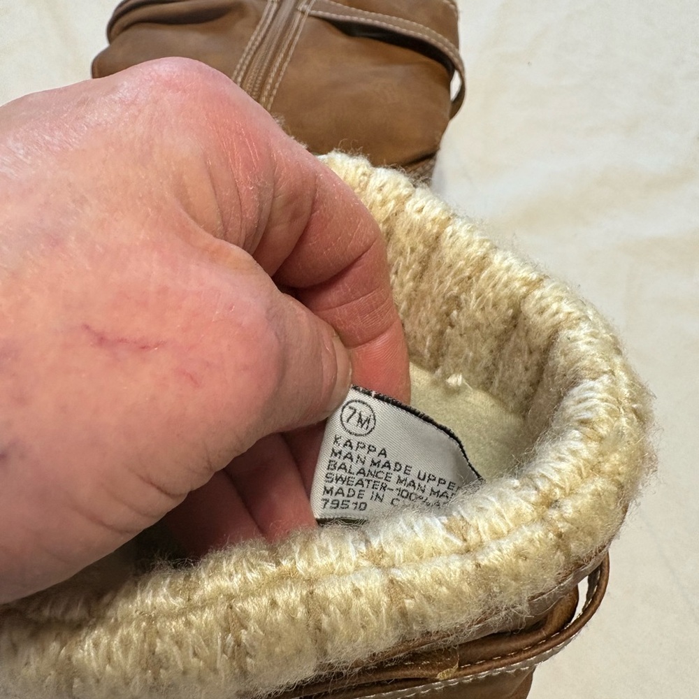 Totes Brown Boots with Strap Detail - Picture 6 of 9